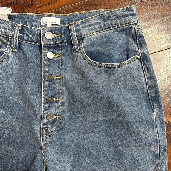 WeWoreWhat The Danielle High Rise Straight in Spring St Hole - Picture 6 of 8